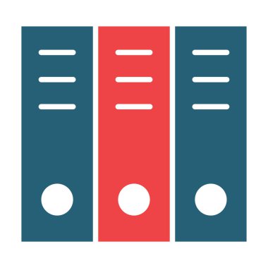 Kişisel ve Ticari Kullanım İçin Bağlayıcı Vektör Kabartması İki Renk Simgesi