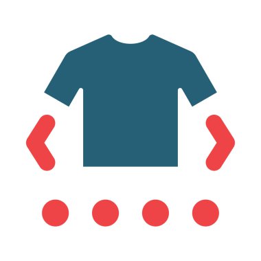 Kişisel ve Ticari Kullanım İçin Kıyafet Vektörü Kabartması İki Renk Simgesi