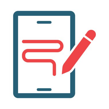 Kişisel ve ticari kullanım için Dijital Sanat Vektörü Kabartması İki Renk Simgesi