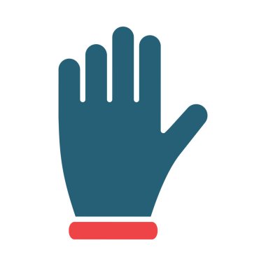 Kişisel ve ticari kullanım için Eldiven Vektörü Sembolü İki Renk Simgesi