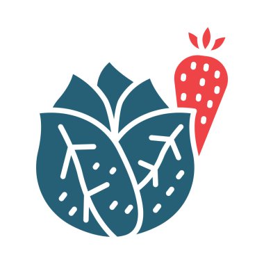 Kişisel ve ticari kullanım için Sebze Vektörü Sembolü İki Renk Simgesi