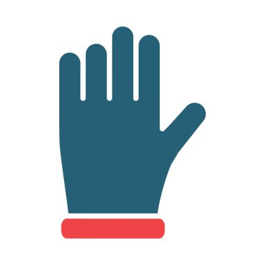 Kişisel ve ticari kullanım için Eldiven Vektörü Sembolü İki Renk Simgesi