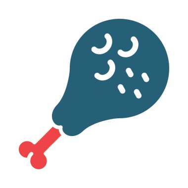 Kişisel ve ticari kullanım için Tavuk Vektörü Kabartması İki Renk Simgesi