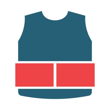 Kişisel ve Ticari Kullanım İçin Bıçak Koruyucu Kumaş Vektörü İki Renk Simgesi