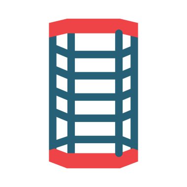 Kişisel ve Ticari Kullanım İçin Eğri Cam Görüntüleme Kutuları Vektör Sembolü İki Renk Simgesi