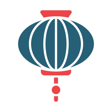 Kişisel ve ticari kullanım için Kağıt Fener Vektör Sembolü İki Renk Simgesi