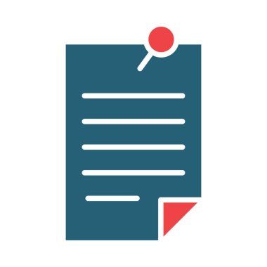 Kişisel ve ticari kullanım için Not Vektörü Kabartması İki Renk Simgesi