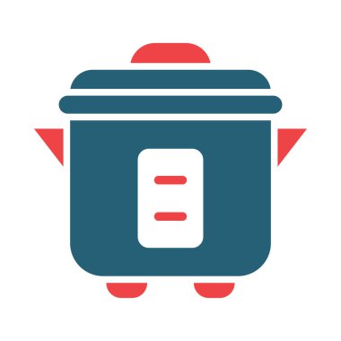 Pirinç Fırını Vektör Kabartması Kişisel ve Ticari Kullanım İçin İki Renk Simgesi