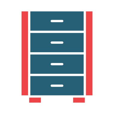 Kişisel ve ticari kullanım için Kabine Vektörü Sembolü İki Renk Simgesi