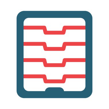 Kişisel ve Ticari Kullanım İçin Yiyecek Kurutucu Vektör Kabartması İki Renk Simgesi