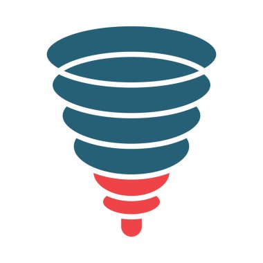 Kişisel ve ticari kullanım için Twister Vektör Kabartması İki Renk Simgesi