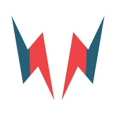 Kişisel ve ticari kullanım için Gök Gürültüsü Vektörü Sembolü İki Renk Simgesi