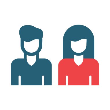 Kişisel ve Ticari Kullanım İçin Ebeveynler Vektör Sembolü İki Renk Simgesi