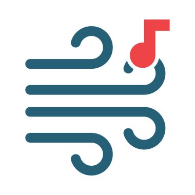 Kişisel ve ticari kullanım için Rüzgâr Vektörü Kabartması İki Renk Simgesi