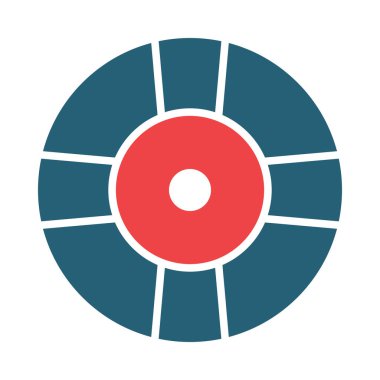 Kişisel ve ticari kullanım için CD Vektörü Kabartma İki Renk Simgesi