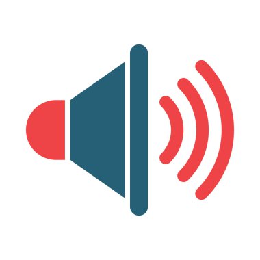 Kişisel ve Ticari Kullanım İçin Hoparlörler Vektör Sembolü İki Renk Simgesi