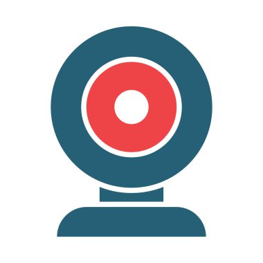 Kişisel ve ticari kullanım için Web Kamerası Vektör Sembolü İki Renk Simgesi