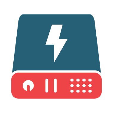 Kişisel ve ticari kullanım için Güç Bankası Vektör Sembolü İki Renk Simgesi