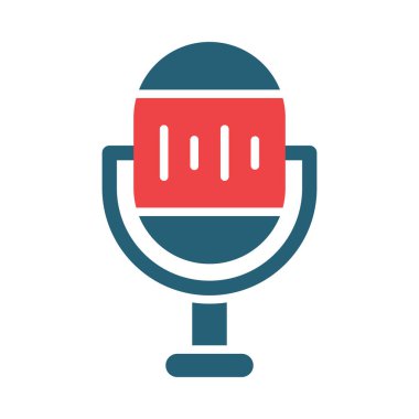 Kişisel ve ticari kullanım için Ses Denetim Vektörü Kabartması İki Renk Simgesi