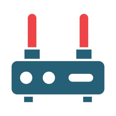 Kişisel ve ticari kullanım için Modem Vektör Kabartması İki Renk Simgesi