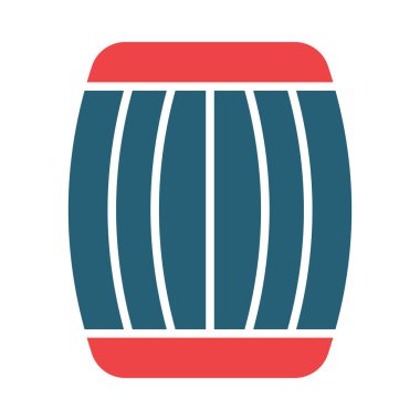 Kişisel ve ticari kullanım için Varil Vektörü Sembolü İki Renk Simgesi