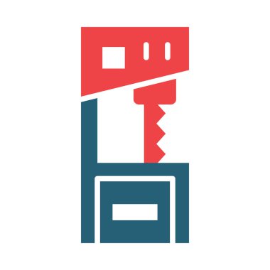 Kişisel ve Ticari Kullanım İçin Grup Testere Vektörü Kabartması İki Renk Simgesi