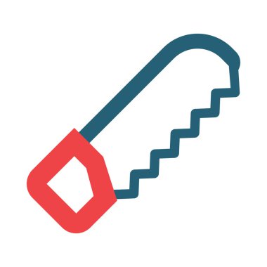 Kişisel ve ticari kullanım için Baş Testere Vektör Sembolü İki Renk Simgesi