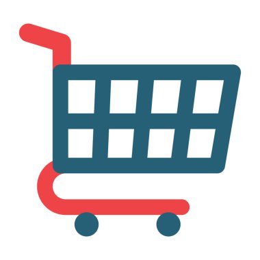 Kişisel ve ticari kullanım için Trolley Vektör Kabartması İki Renk Simgesi