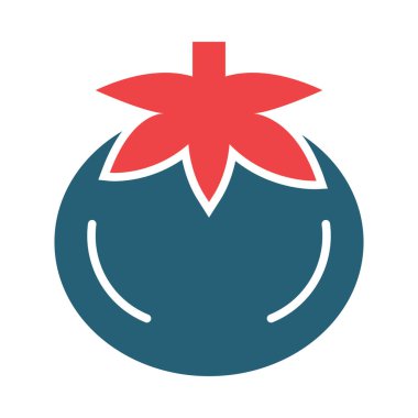 Kişisel ve ticari kullanım için Domates Vektörü Kabartması İki Renk Simgesi