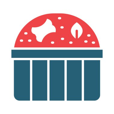 Kişisel ve ticari kullanım için gübre vektörü kabartması iki renk simgesi