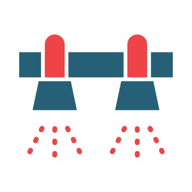 Kişisel ve ticari kullanım için Fıskiye Vektörü Kabartması İki Renk Simgesi