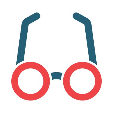 Kişisel ve ticari kullanım için Gözlük Vektörü Kabartma İki Renk Simgesi