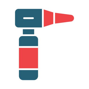 Kişisel ve ticari kullanım için Otoscope Vektör Kabartması İki Renk Simgesi