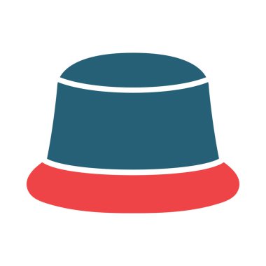 Kişisel ve ticari kullanım için Bucket Hat Vektör Kabartması İki Renk Simgesi
