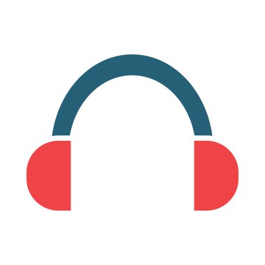 Kişisel ve Ticari Kullanım İçin Kulaklıklar Vektör Sembolü İki Renk Simgesi