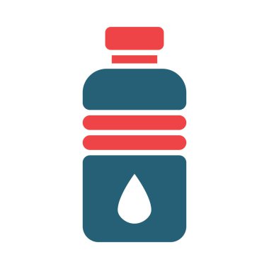 Kişisel ve ticari kullanım için Yağ Şişesi Vektör Kabartması İki Renk Simgesi