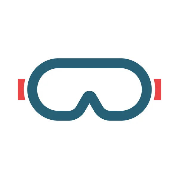 Gafas Seguridad Vector Glyph Dos Iconos Color Para Uso Personal Vectores de stock libres de derechos