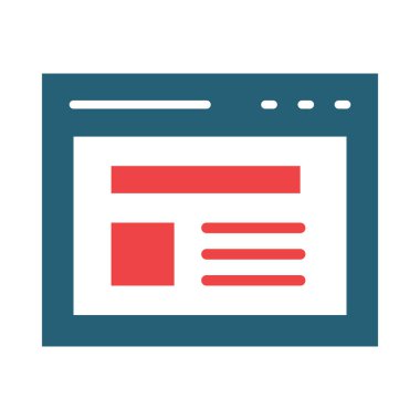 Kişisel ve ticari kullanım için Web Tasarım Vektörü Kabartması İki Renk Simgesi