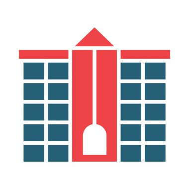 Kişisel ve ticari kullanım için Ofis Oluşturma Vektörü Kabartması İki Renk Simgesi