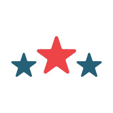 Kişisel ve ticari kullanım için Yıldız Vektörü Kabartması İki Renk Simgesi