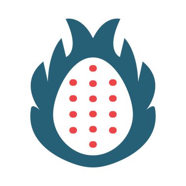 Kişisel ve ticari kullanım için Ejder Meyvesi Vektörü Sembolü İki Renk Simgesi