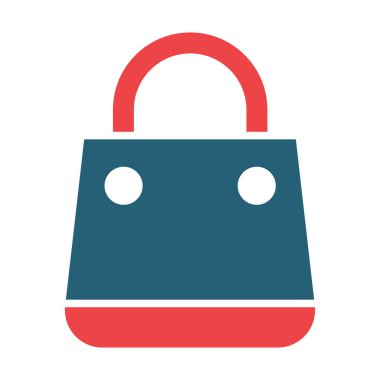 Kişisel ve ticari kullanım için Çanta Vektörü Kabartması İki Renk Simgesi