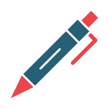 Kişisel ve ticari kullanım için Kalem Vektörü Kabartması İki Renk Simgesi