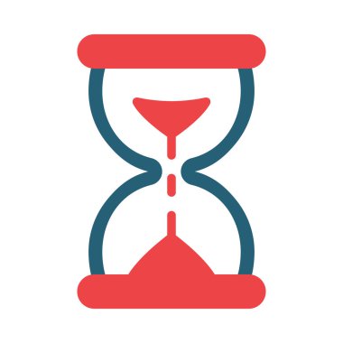 Kişisel ve ticari kullanım için Kum Saati Vektörü Kabartması İki Renk Simgesi