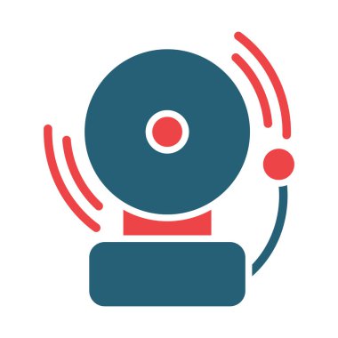 Okul Çanı Vektör Sembolü Kişisel ve Ticari Kullanım İçin İki Renk Simgesi