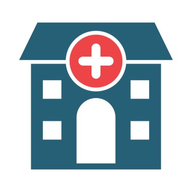 Kişisel ve ticari kullanım için Klinik Vektör Kabartması İki Renk Simgesi