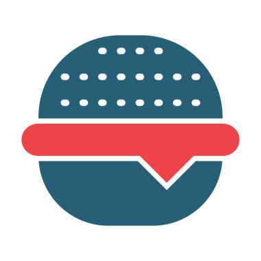 Kişisel ve ticari kullanım için Fast Food Vector Glyph İki Renk Simgesi