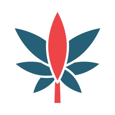 Kişisel ve ticari kullanım için Esrar Vektörü Glyph İki Renk Simgesi