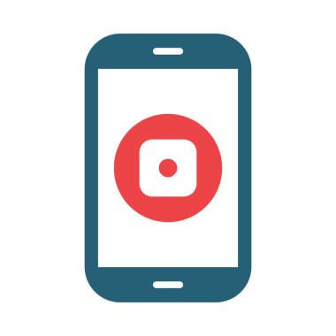 Kişisel ve Ticari Kullanım İçin Sosyal Medya Vektörü Kabartması İki Renk Simgesi