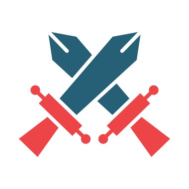 Kişisel ve ticari kullanım için vektör sembolü iki renk simgesiName